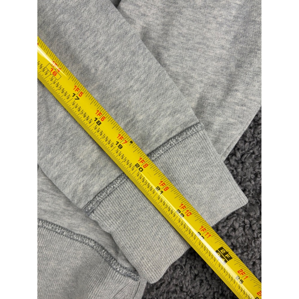 Hollister Mens Y2K Pullover Hoodie Gray Applique Logo Waffle Hood Small - Picture 7 of 8